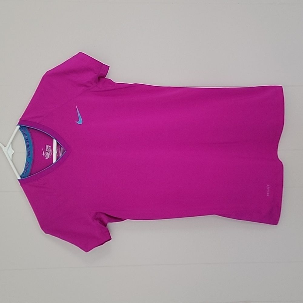 NIKE Pro Combat Dri-fit Pink Tee Size M